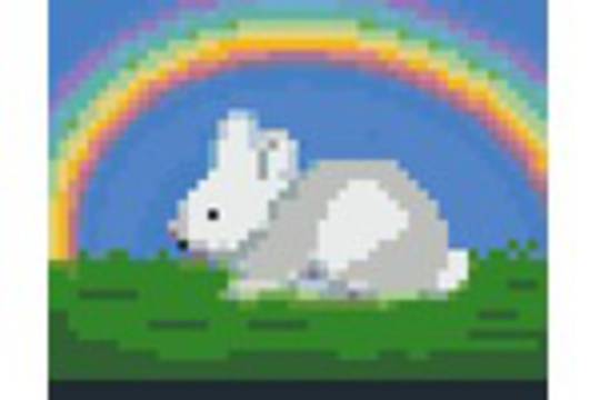 Bunny With Rainbow One [1] Baseplate PixelHobby Mini-mosaic Art  Kit